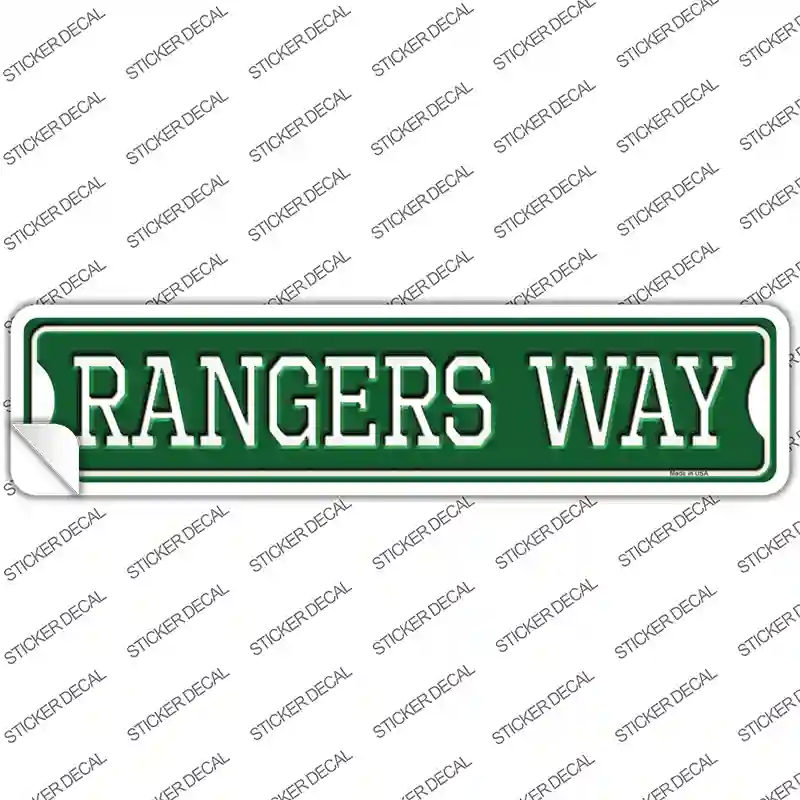 Rangers Way Novelty Narrow Sticker Decal