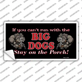 Big Dogs Black Novelty Sticker Decal