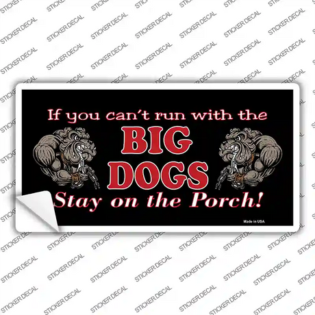 Big Dogs Black Novelty Sticker Decal