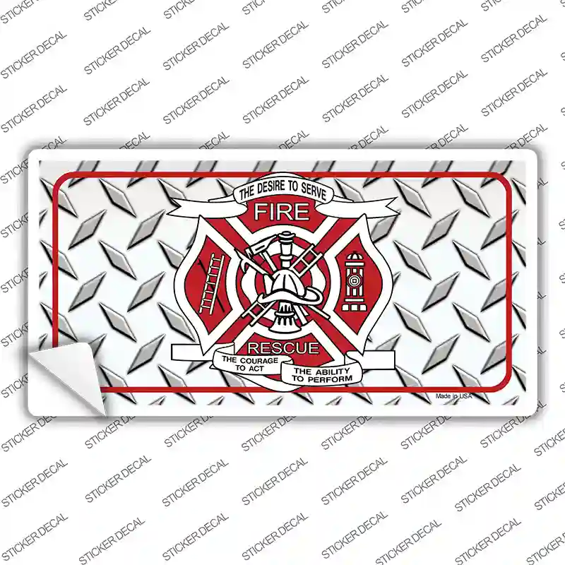 Fire Fighter Rescue Novelty Sticker Decal