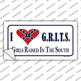 G.R.I.T.S. Confederate Flag Novelty Sticker Decal