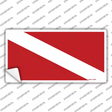 Diving Flag Novelty Sticker Decal
