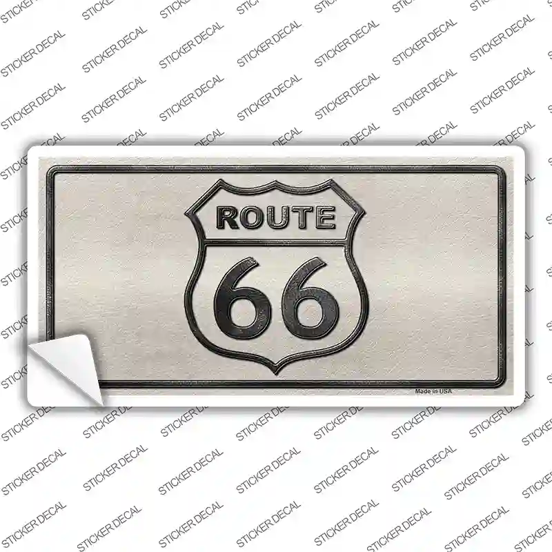 Route 66 Shield White Novelty Sticker Decal