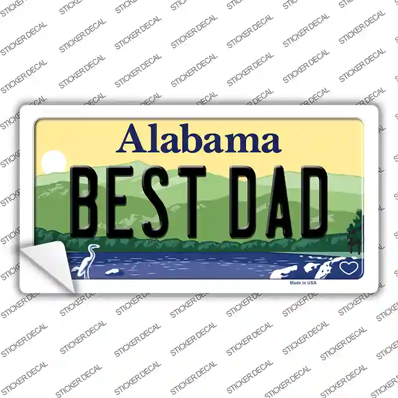 Best Dad Alabama Novelty Sticker Decal