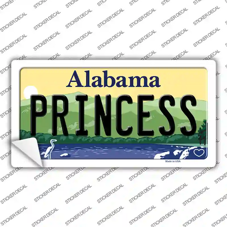 Princess Alabama Novelty Sticker Decal