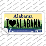 I Love Alabama Novelty Sticker Decal