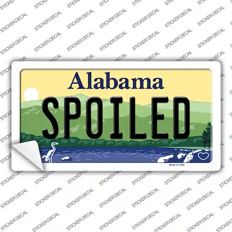 Spoiled Alabama Novelty Sticker Decal