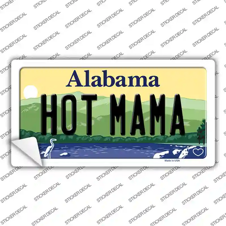 Hot Mama Alabama Novelty Sticker Decal