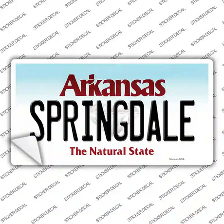Springdale Arkansas Novelty Sticker Decal