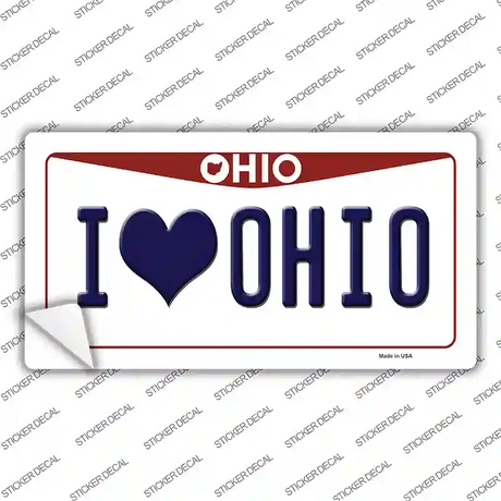 I Love Ohio Novelty Sticker Decal