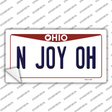 N Joy OH Ohio Novelty Sticker Decal