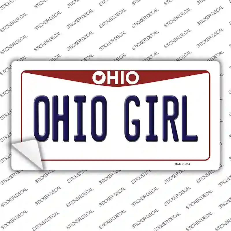 Ohio Girl Ohio Novelty Sticker Decal