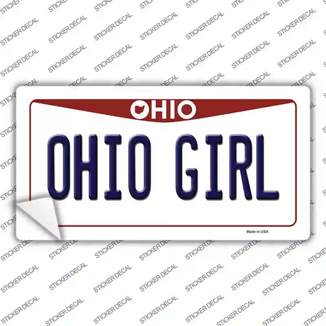 Ohio Girl Ohio Novelty Sticker Decal