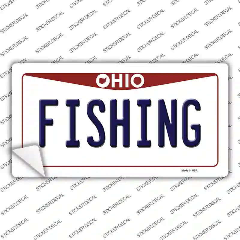 Fishing Ohio Novelty Sticker Decal