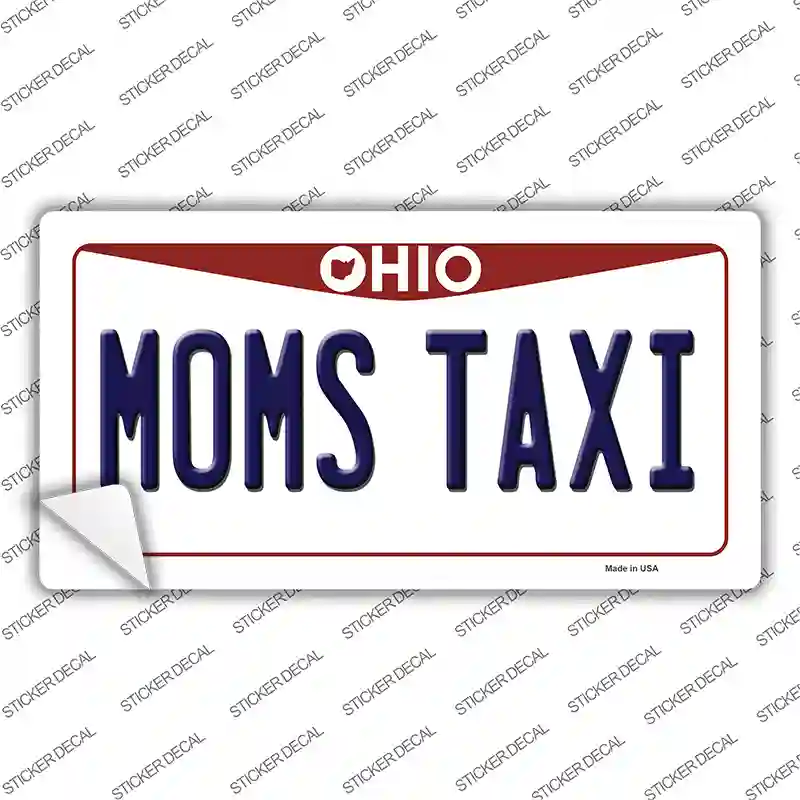 Moms Taxi Ohio Novelty Sticker Decal