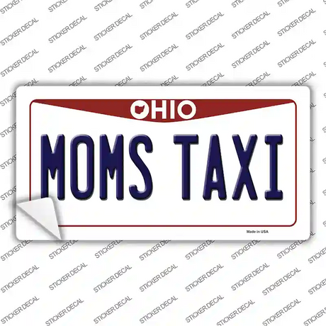 Moms Taxi Ohio Novelty Sticker Decal