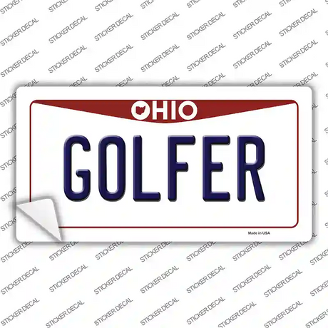 Golfer Ohio Novelty Sticker Decal