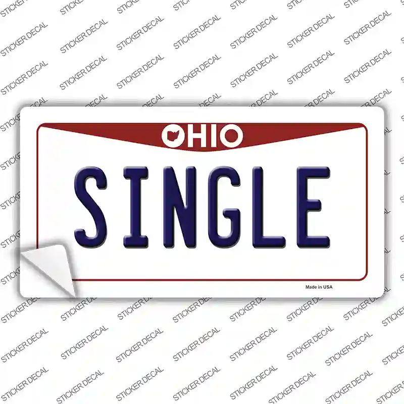 Single Ohio Novelty Sticker Decal