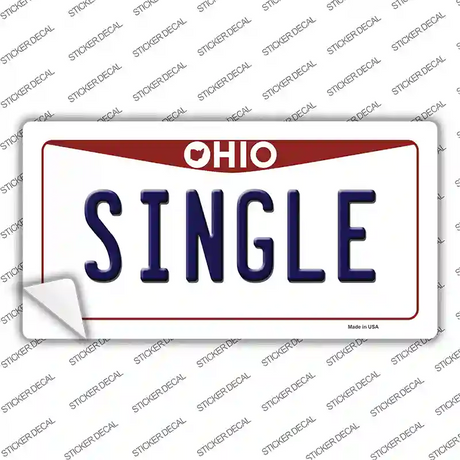 Single Ohio Novelty Sticker Decal