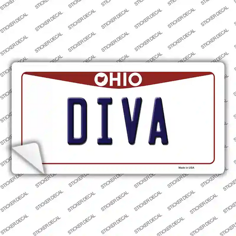Diva Ohio Novelty Sticker Decal