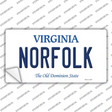 Norfolk Virginia Novelty Sticker Decal