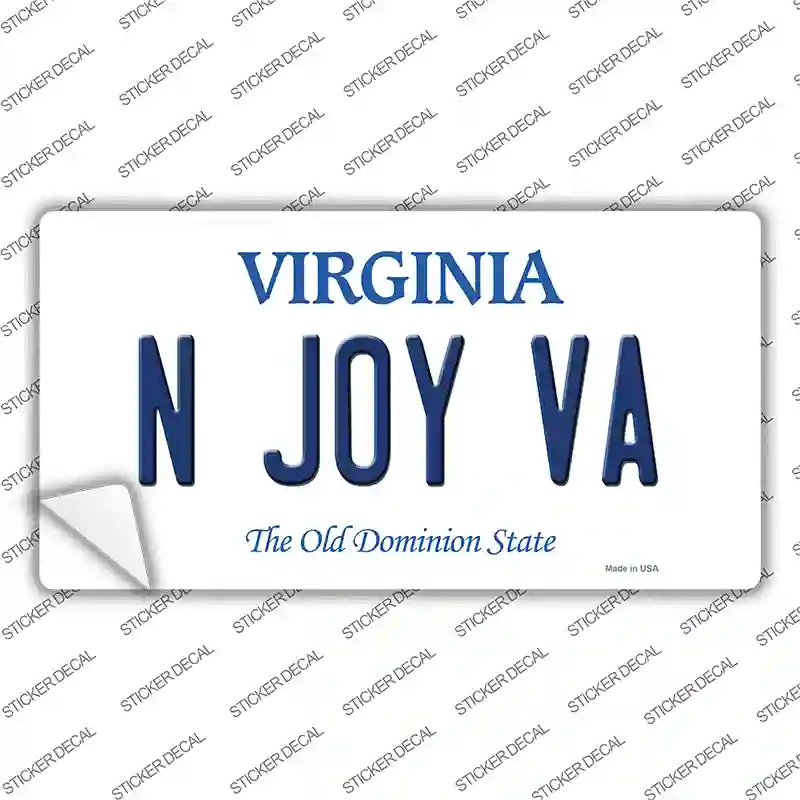 N Joy VA Virginia Novelty Sticker Decal
