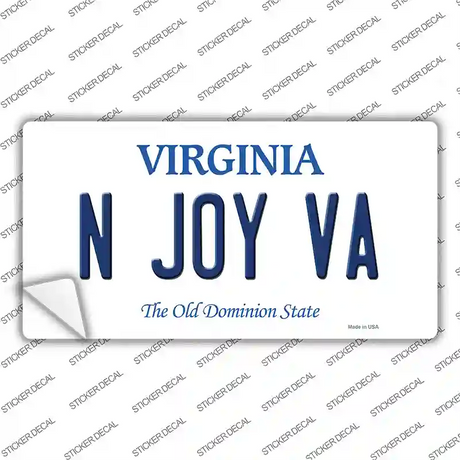 N Joy VA Virginia Novelty Sticker Decal