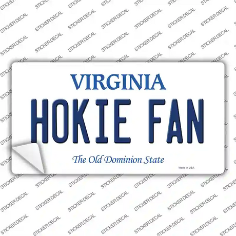 Hokie Fan Virginia Novelty Sticker Decal