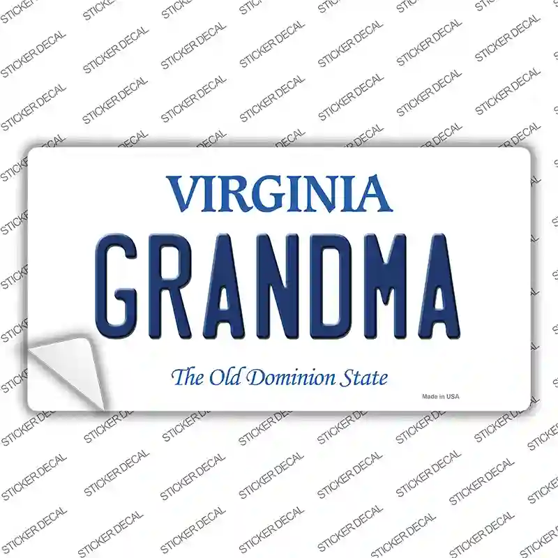 Grandma Virginia Novelty Sticker Decal