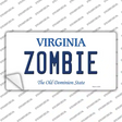 Zombie Virginia Novelty Sticker Decal