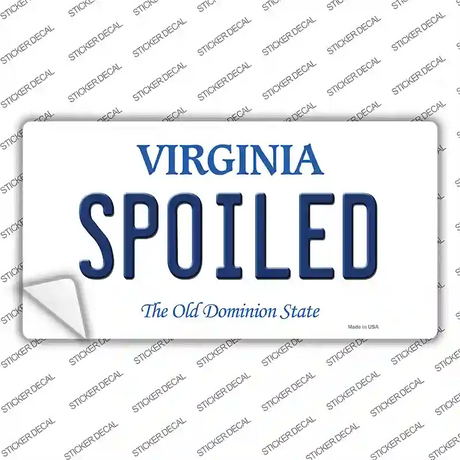 Spoiled Virginia Novelty Sticker Decal