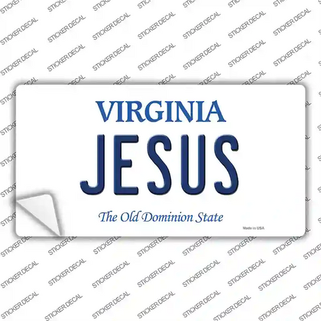 Jesus Virginia Novelty Sticker Decal