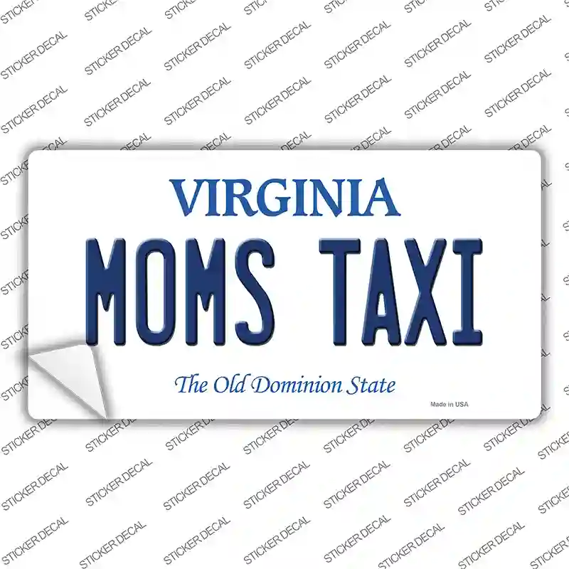 Moms Taxi Virginia Novelty Sticker Decal