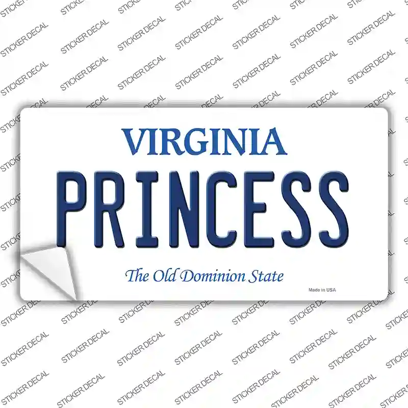 Princess Virginia Novelty Sticker Decal