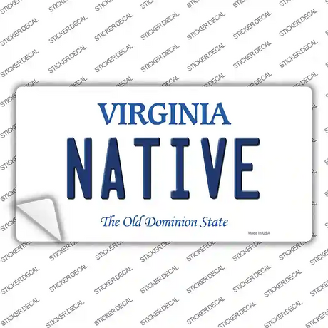 Native Virginia Novelty Sticker Decal