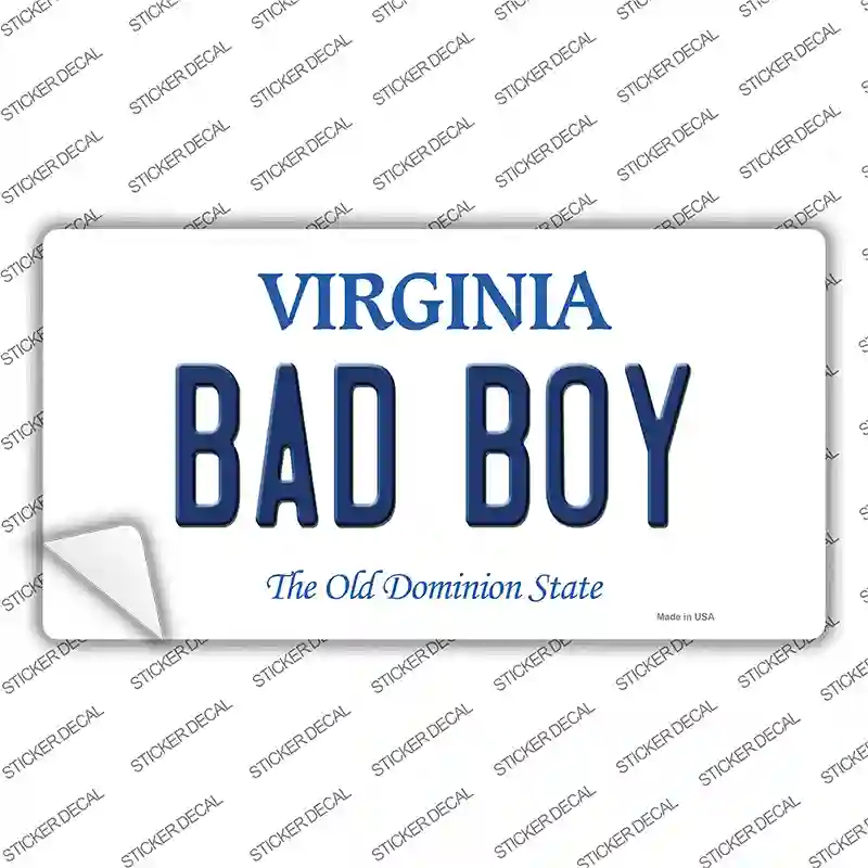 Bad Boy Virginia Novelty Sticker Decal