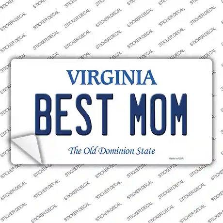 Best Mom Virginia Novelty Sticker Decal