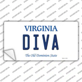 Diva Virginia Novelty Sticker Decal
