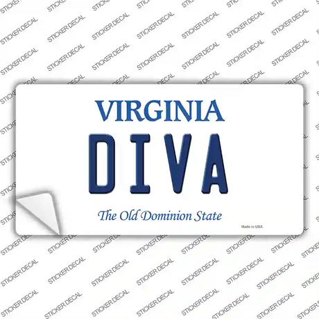 Diva Virginia Novelty Sticker Decal