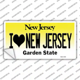 I Love New Jersey Novelty Sticker Decal