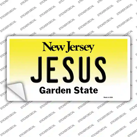 Jesus New Jersey Novelty Sticker Decal