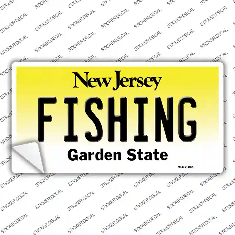 Fishing New Jersey Novelty Sticker Decal