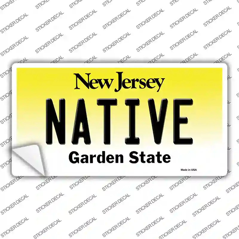 Native New Jersey Novelty Sticker Decal