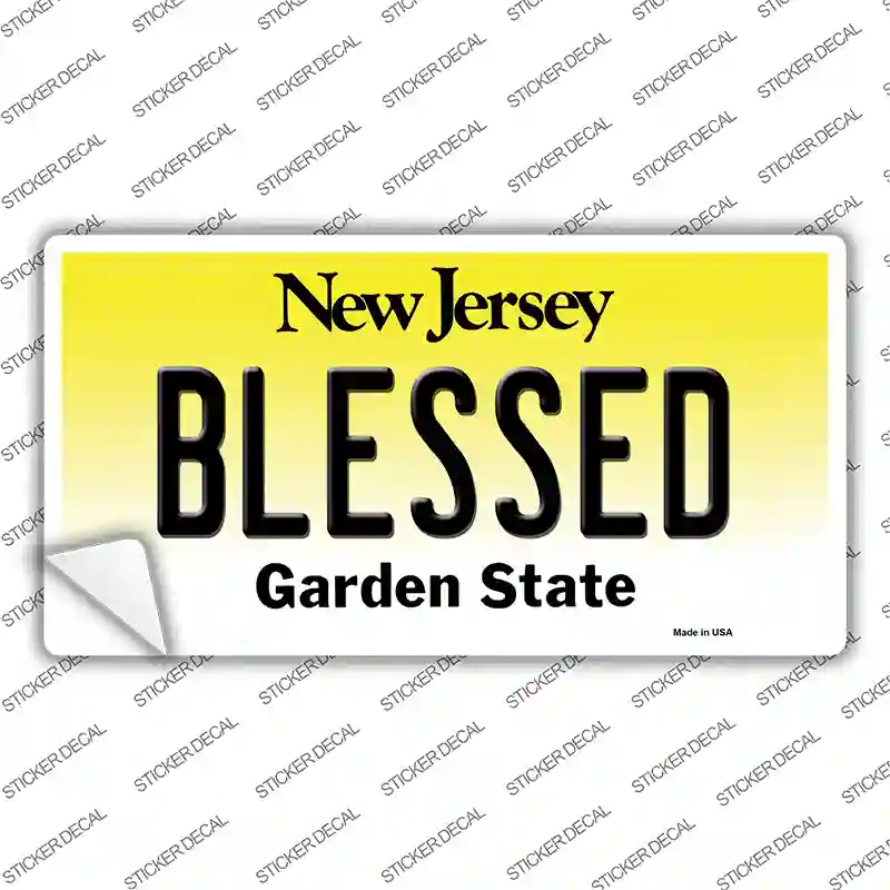 Blessed New Jersey Novelty Sticker Decal