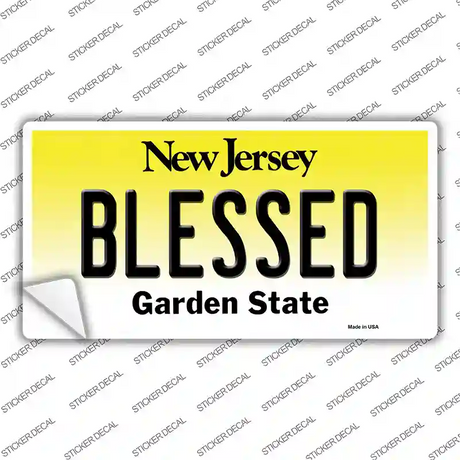 Blessed New Jersey Novelty Sticker Decal