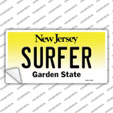 Surfer New Jersey Novelty Sticker Decal