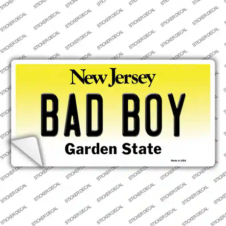 Bad Boy New Jersey Novelty Sticker Decal