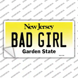 Bad Girl New Jersey Novelty Sticker Decal