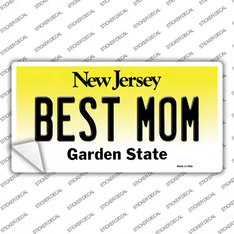 Best Mom New Jersey Novelty Sticker Decal