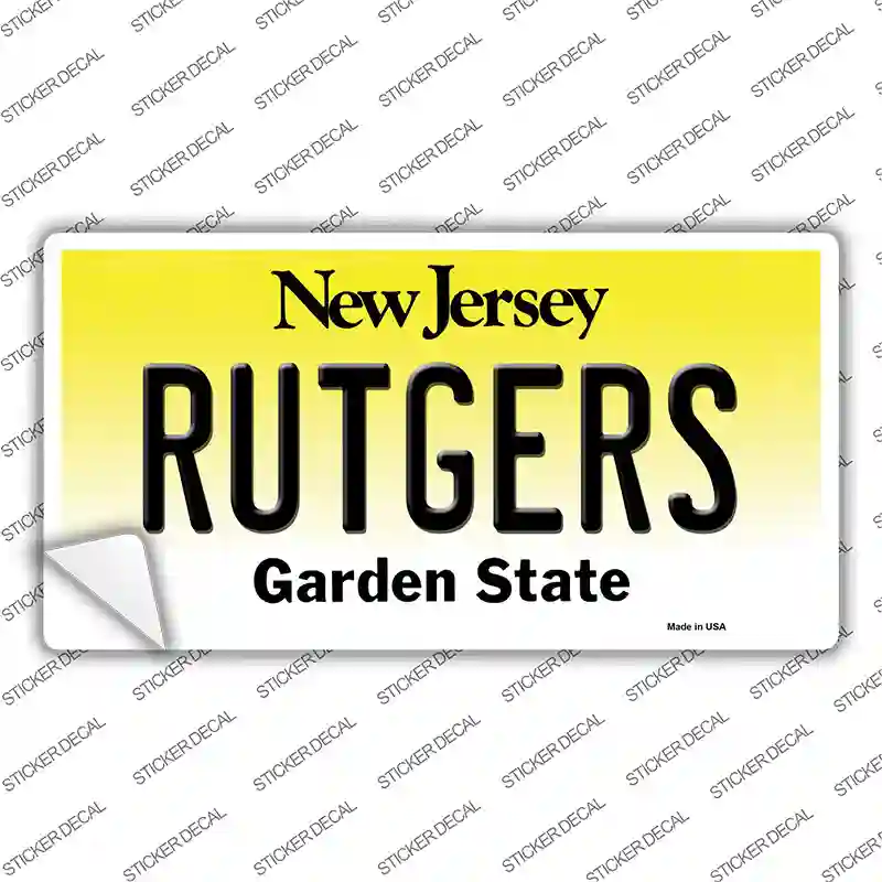 Rutgers New Jersey Novelty Sticker Decal
